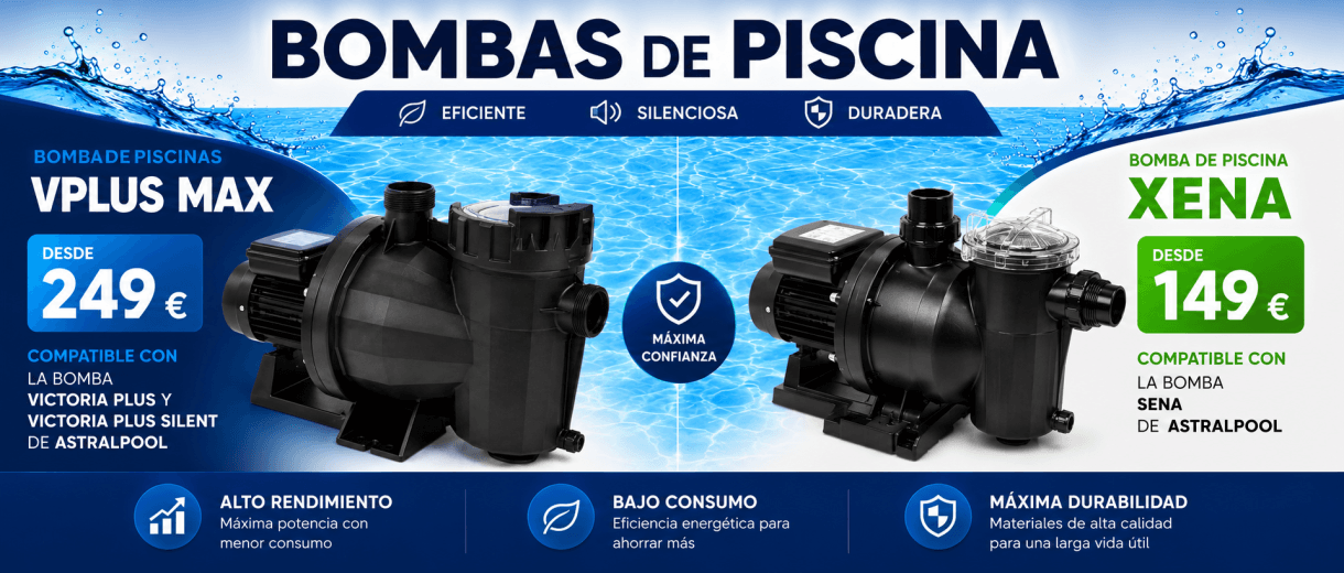 Nueva bombas piscina VPLUS MAX y XENA
