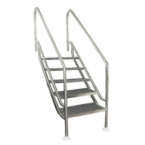 Escalier 5 marches accès facile largeur spéciale AISI 316L QP acier inoxydable