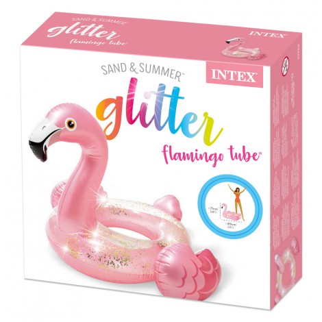 Flotador infantil flamenco INTEX con Glitter 56251NP