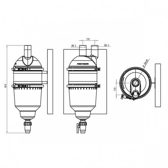 Wandmontage Kit Hydrospin Filter