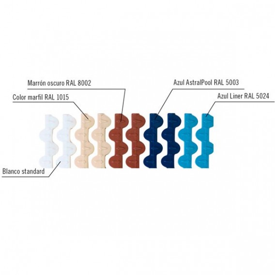 Blaues Quergittermodul für AstralPool-Kurven