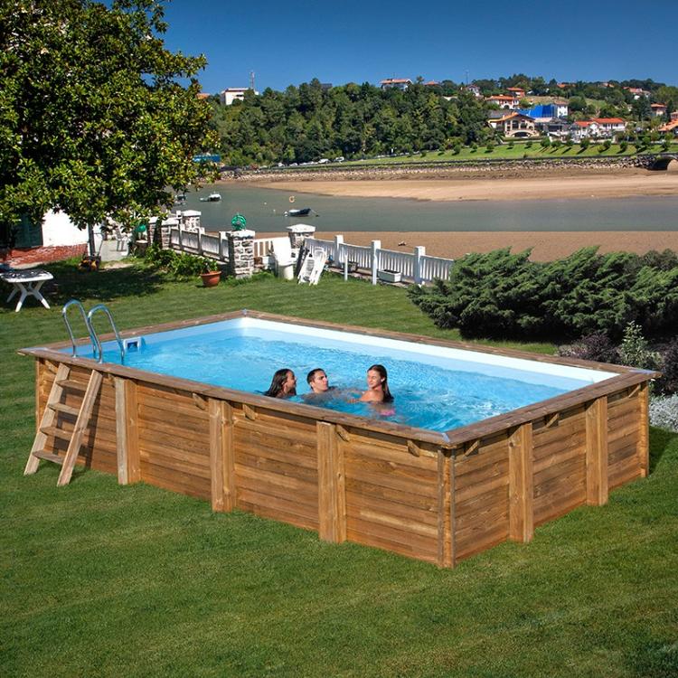 Wooden pool Gre Sunbay Evora rectangular 620x420x133