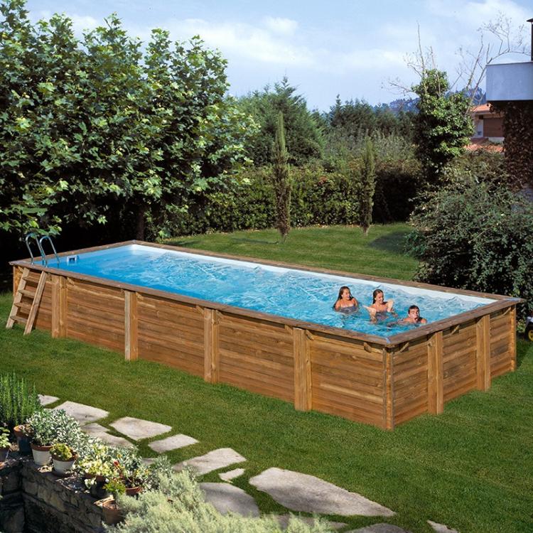 Wooden Pool Gre Sunbay Mint Rectangular 1010x418x146