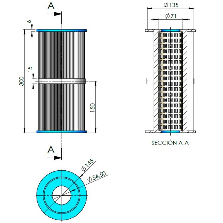 Kit Filtri Di Ricambio Per Piscine Gonfiabili MSPA - 3 Cartucce, 1 Staffa E 3 Retine Per Miweba E Simili