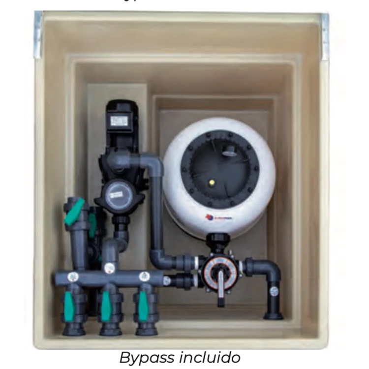 Caseta enterrada Filtro Superpool TT bomba Power Flo Hayward