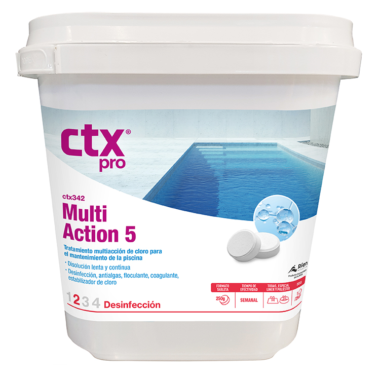Comprimidos de forro especial multiação de cloro 250g CTX-342