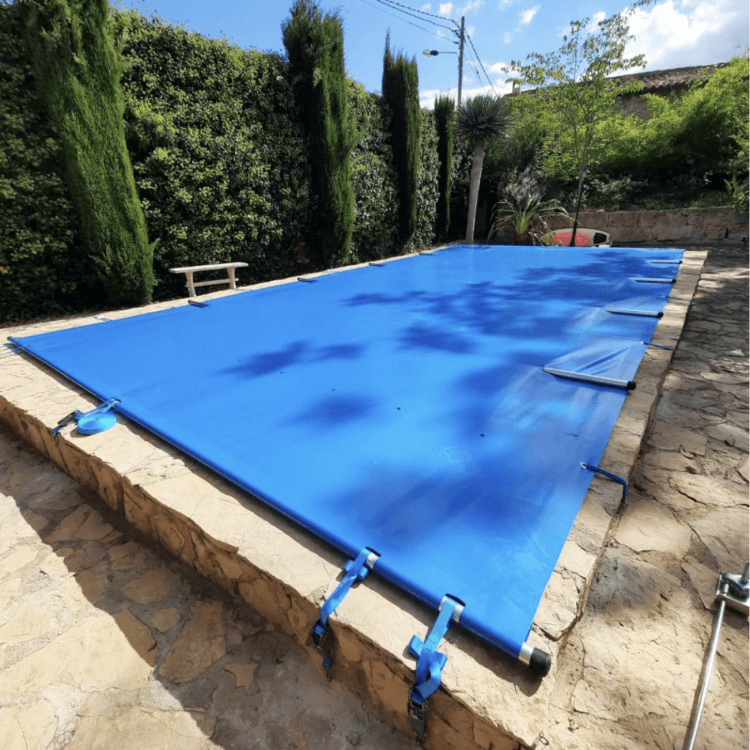 Cobertor de protección PVC con barras Piscinayspa