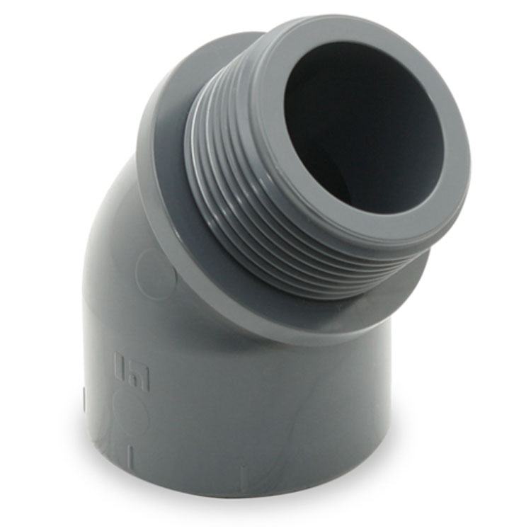 Kokosnoot 45º lijm vrouwelijk en draad mannelijk