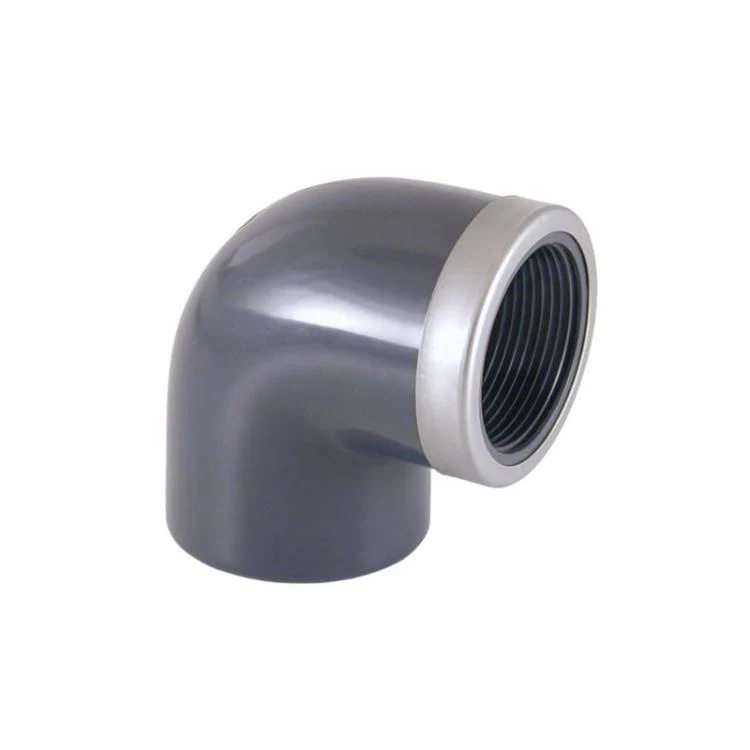 Gomito misto 90º rinforzato Presa e presa filettata in PVC