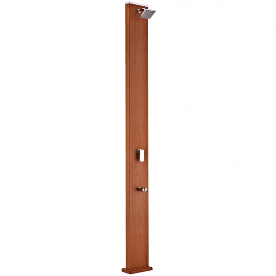 Ducha solar cuadrada aspecto madera 32 litros DSALC32W