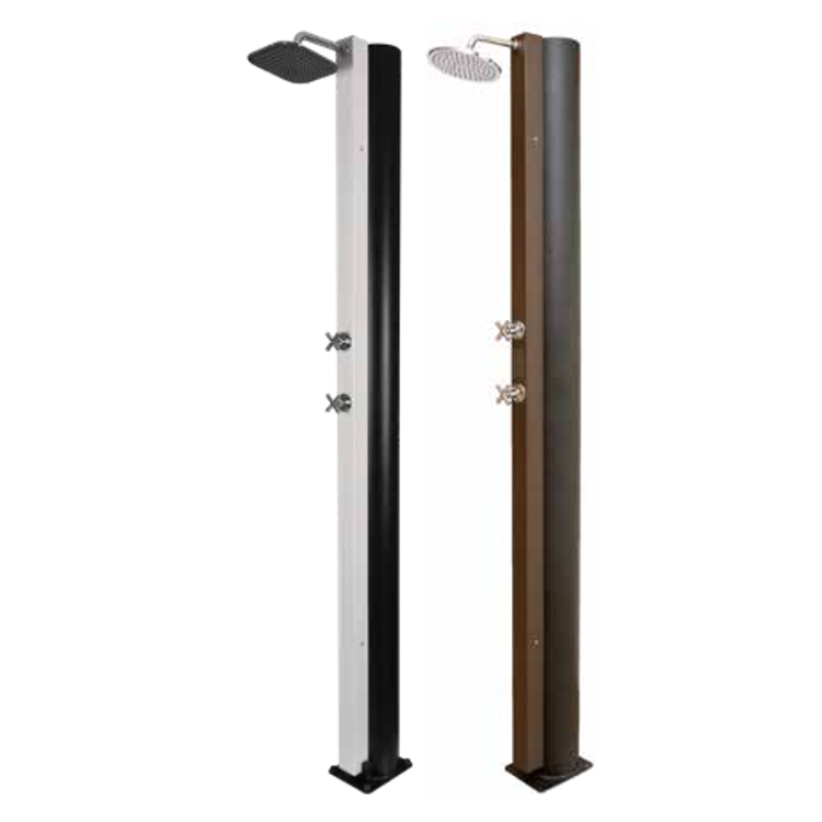 White rustic Solar Shower 40 Litres CRM