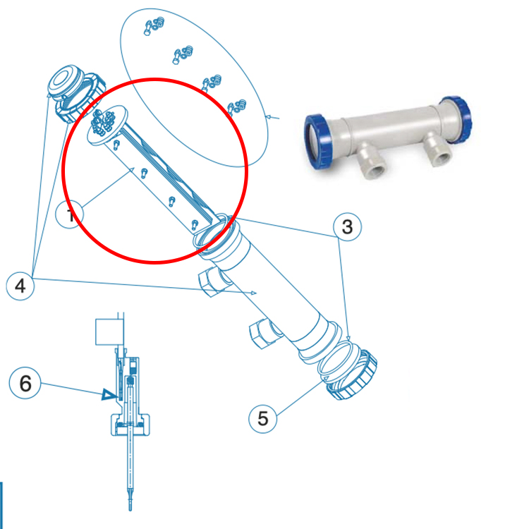 Electrodo célula Idegis D-40/50 EX | PLUS | EXT1 | EXT2 industrial