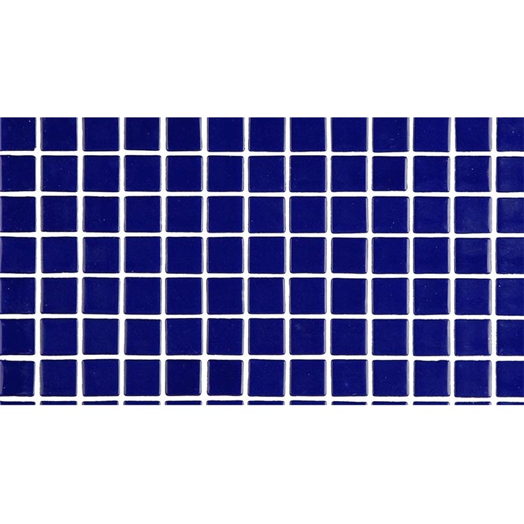 Класическа гладка тъмносиня стъклена плочка Ezarri 2543-D