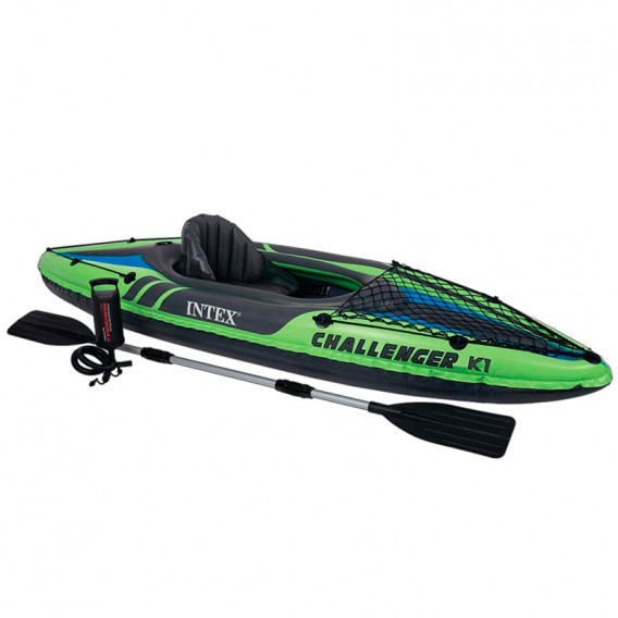 Canoa gonfiabile kayak Intex Challenger K1 con Remo 68305NP