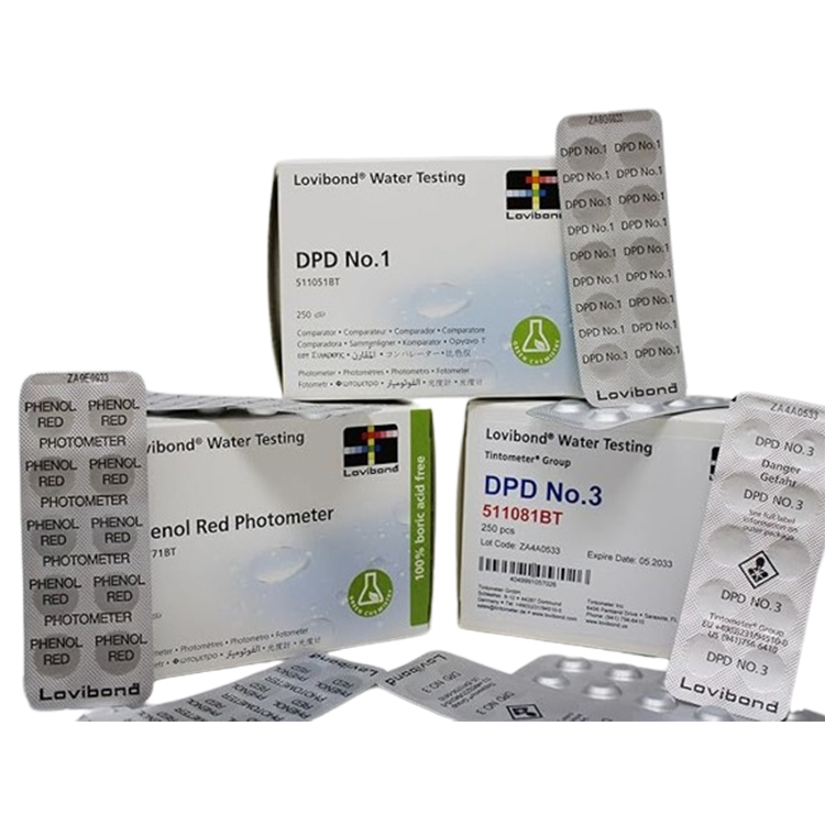 Lovibond Pack DPD No.1, DPD No.3 e PH 250 comprimidos 