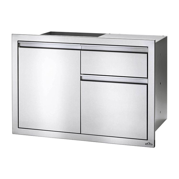 Napoleon enkelt- og dobbeltdør med skuffe, 100 x 70,5 cm