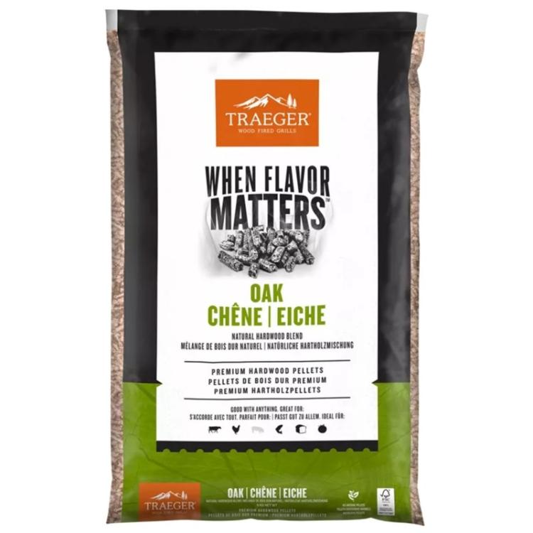 9 kg Traeger oak wood pellets