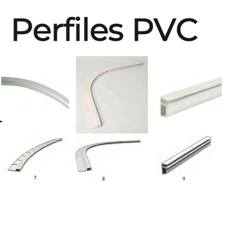 Perfis de PVC para chapas reforçadas