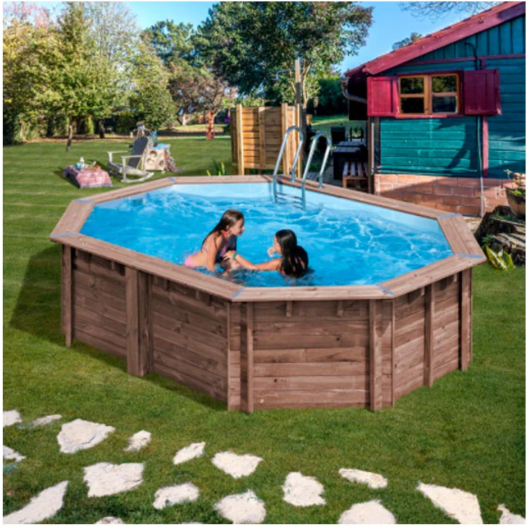 Fából készült medence Gre Sunbay Bambusz ovális 535x335x130