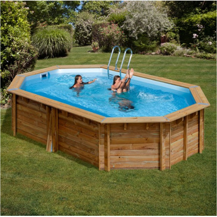 Swimming pool de madera Gre Sunbay Canelle 2 ovalada 536x336x117