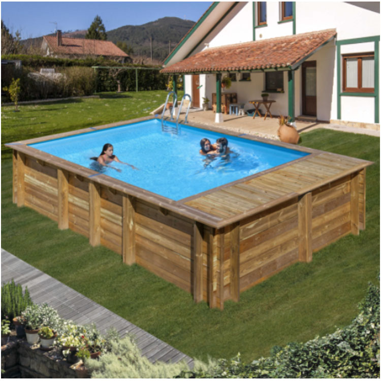 Wooden swimming pool Gre Sunbay Evora Plus rectangular 620x420x136