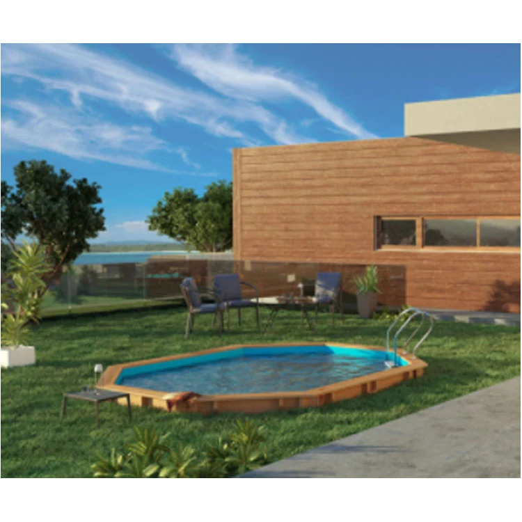 Fából készült medence Gre Sunbay Grenade 2 ovális 436x336x117