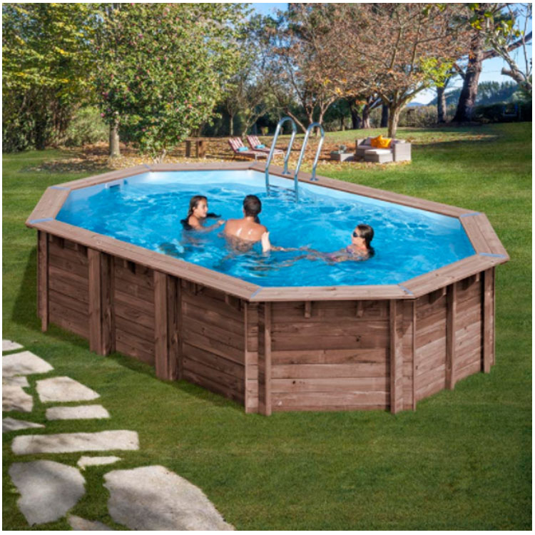 Wooden pool Gre Sunbay Macadamia oval 632x335x130