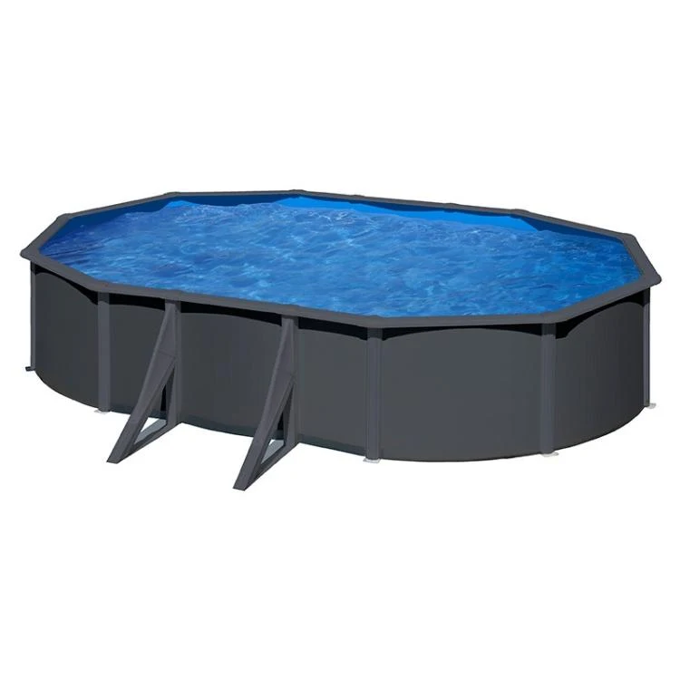 Piscina Gre Anthracite ovalada altura 120 cm