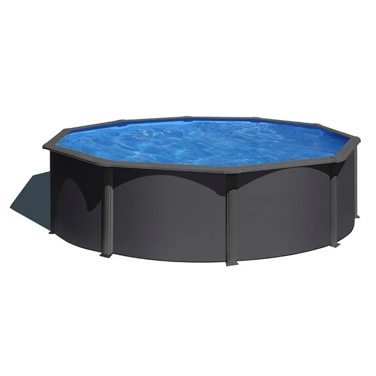 Piscina Gre Anthracite redonda altura 120 cm