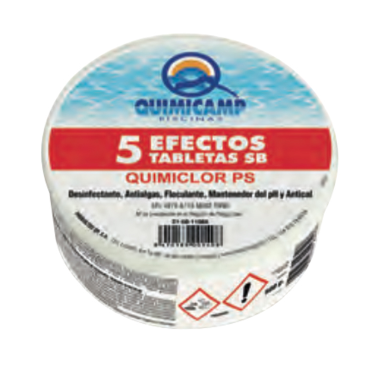 Quimicamp Quimiclor PS 5 efectos tabletas 500 Gr