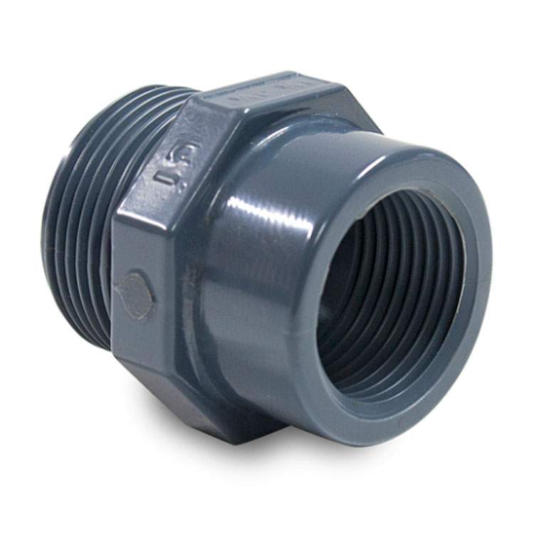 Reduktion med PVC-gevind, han x hun