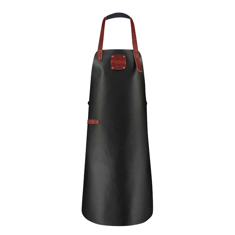 Witloft Delantal de cuero Classic Apron XXL Pure Black/Cognac